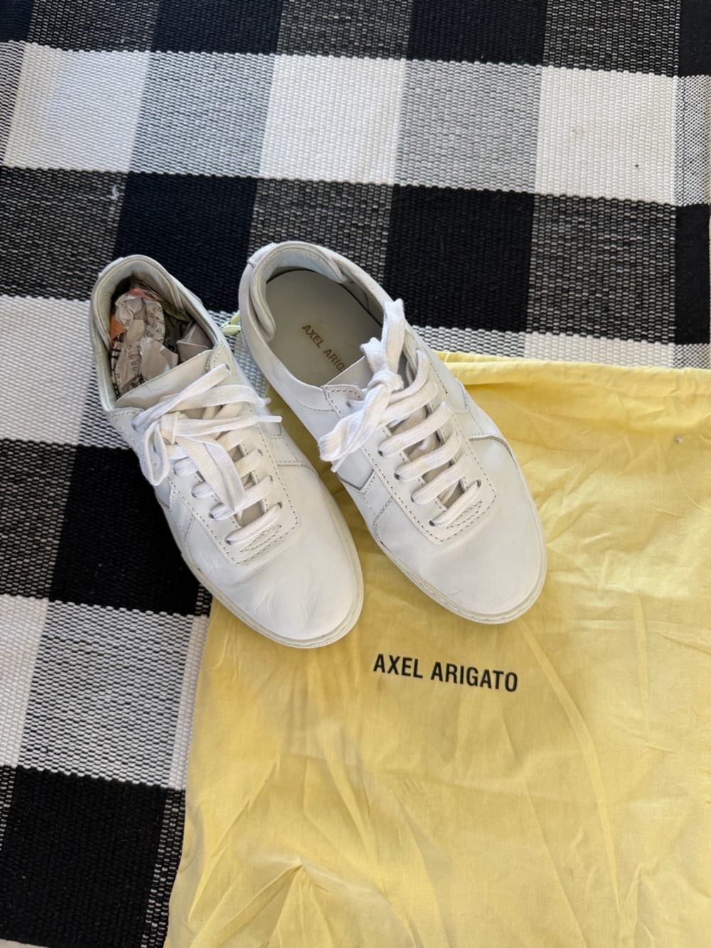 Axel Arigato White Leather Low-Top Sneakers